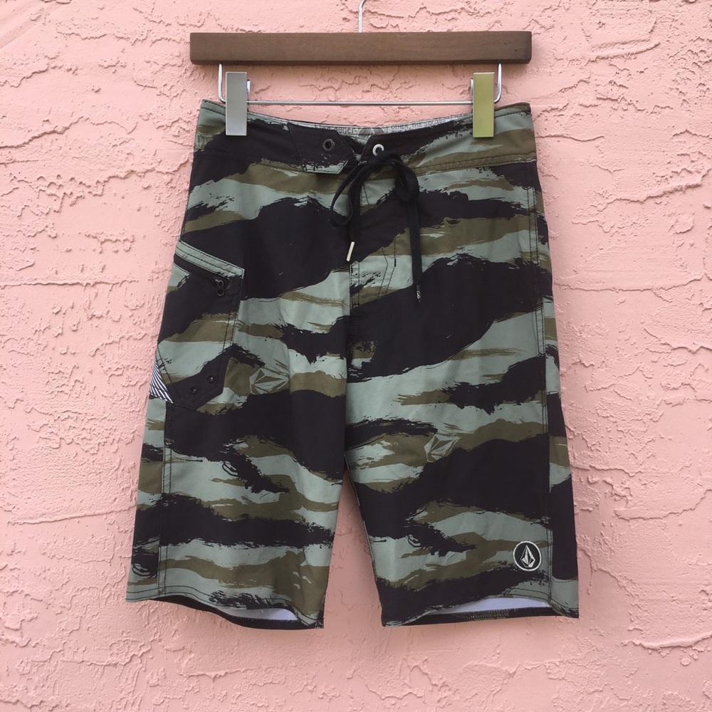 Volcom 4 Way Stretch Camo Swim Board Shorts